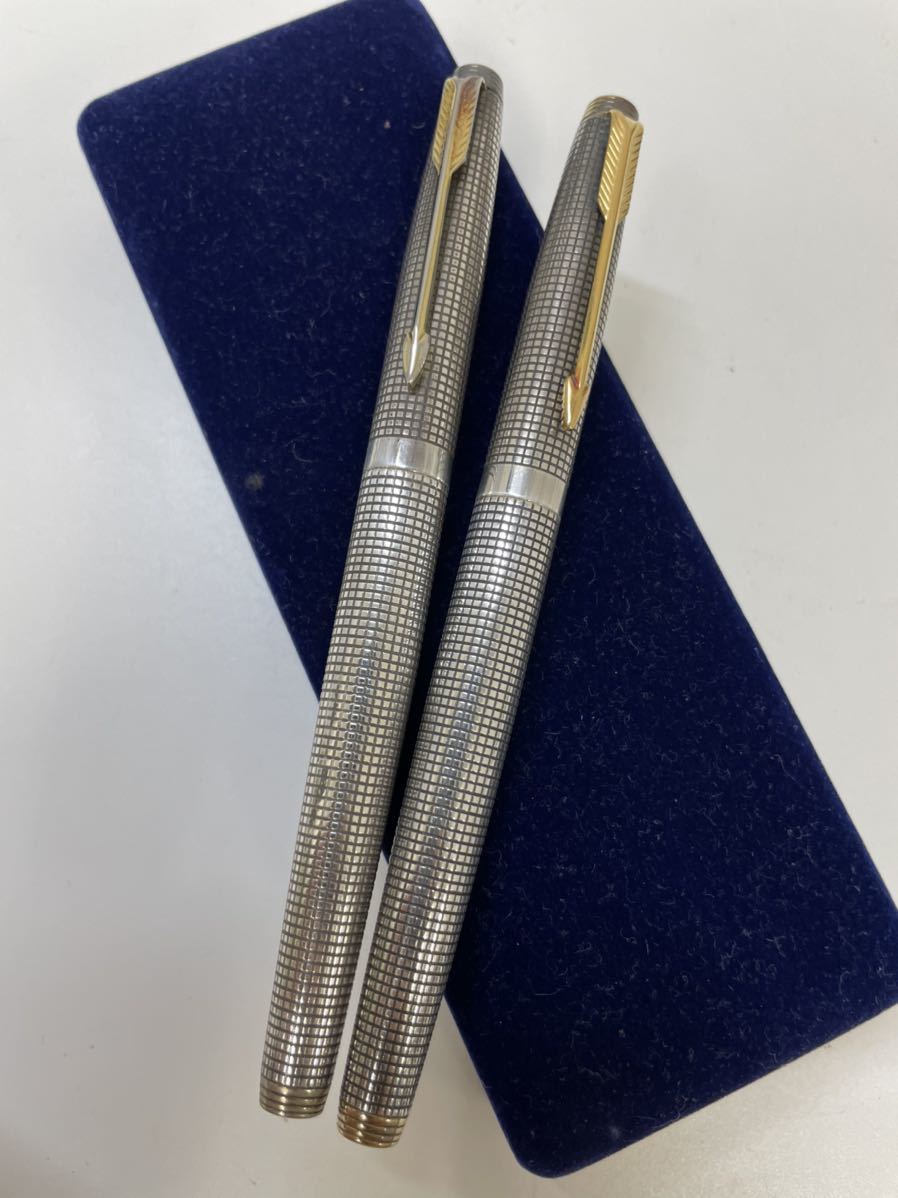 PARKER パーカー 万年筆 スターリングシルバー SILVER ペン先 14K 2本