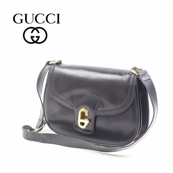 ヴィンテージ◇GUCCI/オールド グッチ G金具 レザー 肩掛け ショルダー 