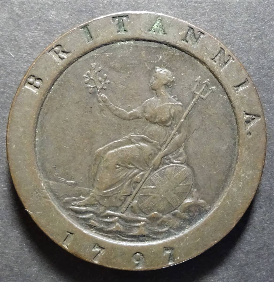 1797年イギリス車輪銭 大型 【公式通販】