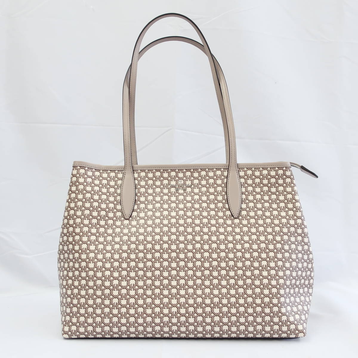 Kete Spade ケイトスペード スペードリンク プリント トートバッグ WKR00068 バッグ グレー used：S