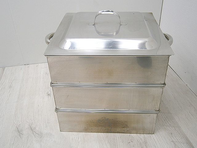 業務用 ステンレス 2段蒸し器 角型 店舗用 店舗用品 【公式通販】