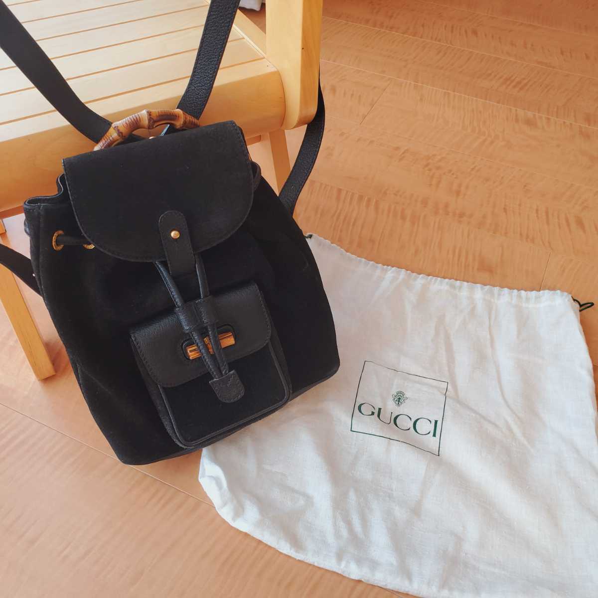 GUCCI グッチ バンブー ミニリュック ネイビー 紺 鞄 レディース