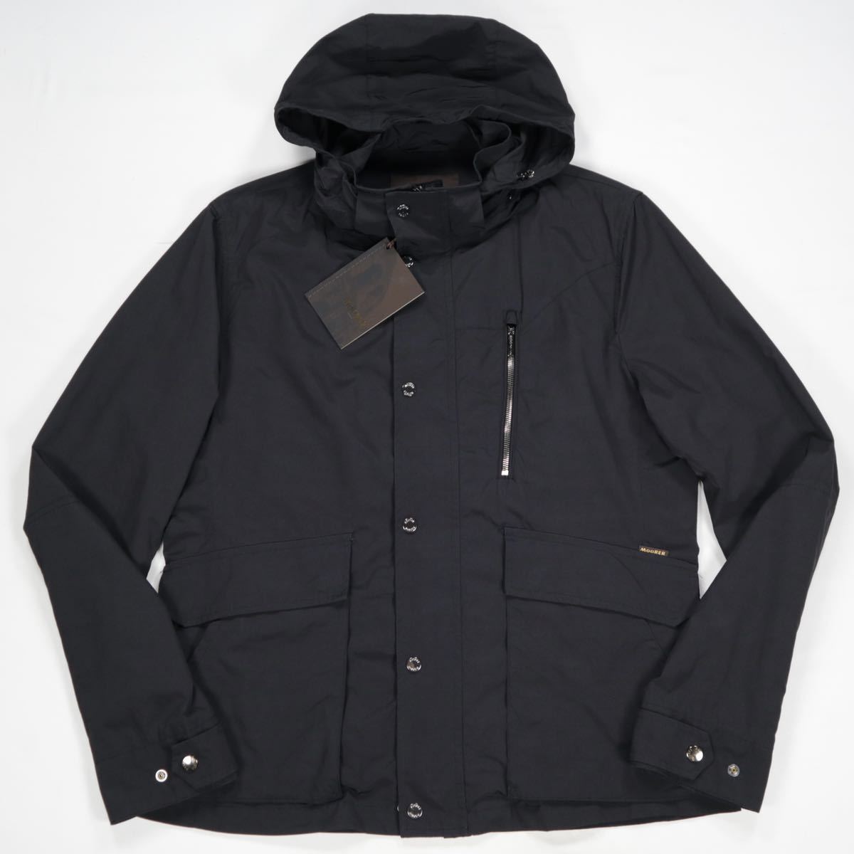 1円～ 新品 MOORER ジャケット 48 MIKAEL-KH ブラック(NERO) 定価 12.3 