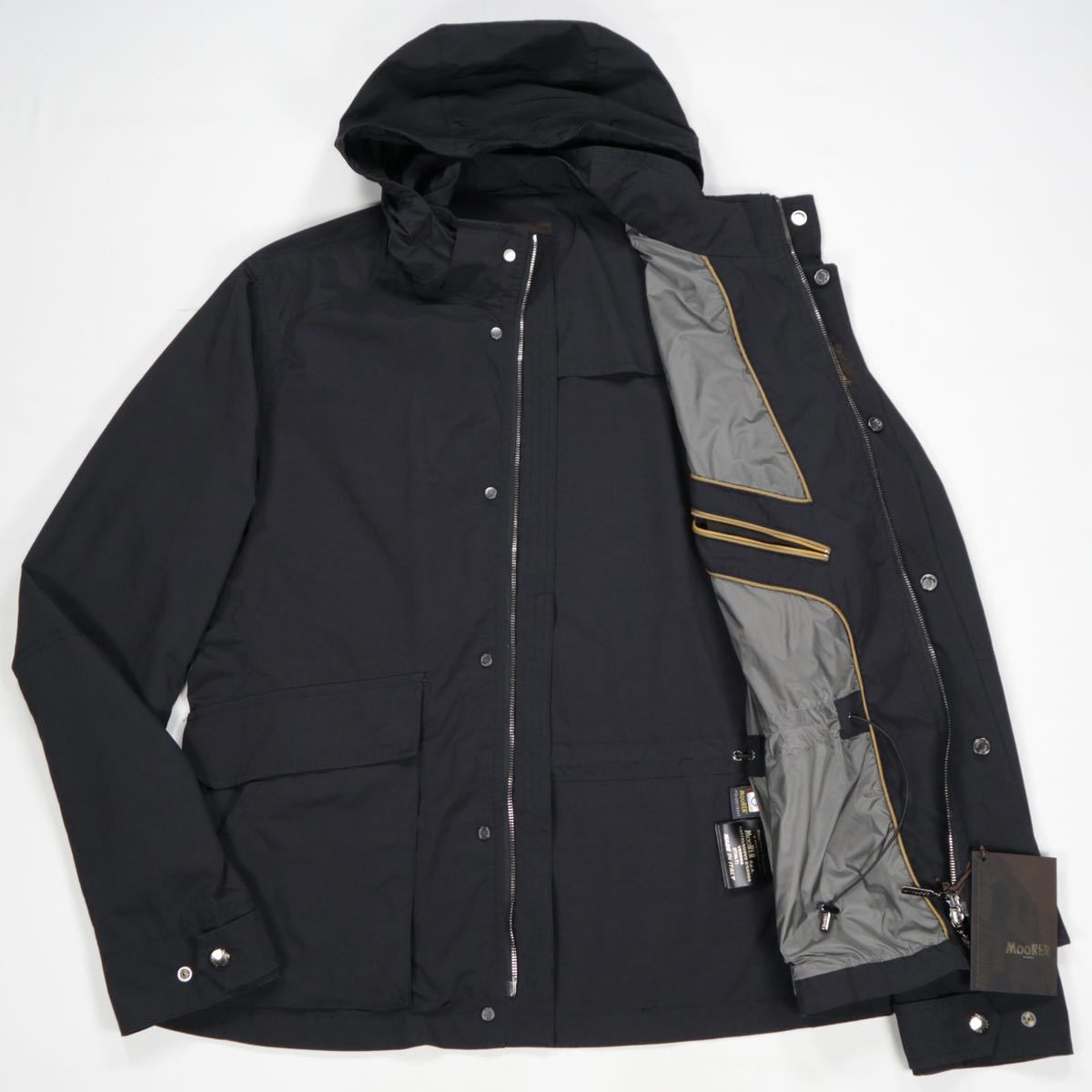 1円～ 新品 MOORER ジャケット 48 MIKAEL-KH ブラック(NERO) 定価 12.3 