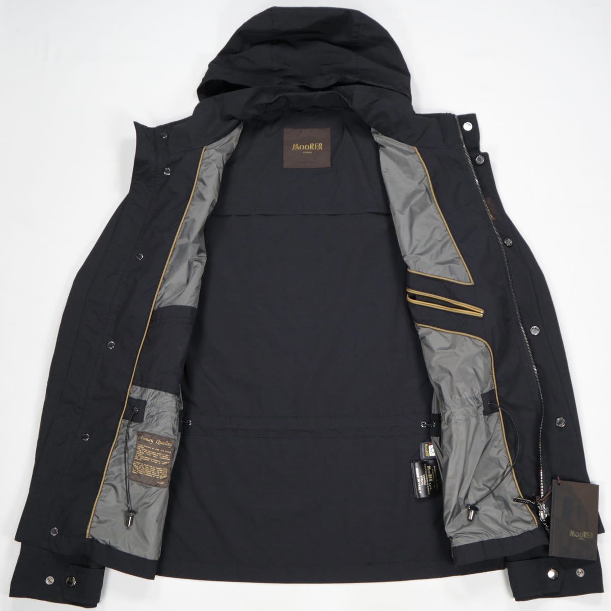 1円～ 新品 MOORER ジャケット 48 MIKAEL-KH ブラック(NERO) 定価 12.3 