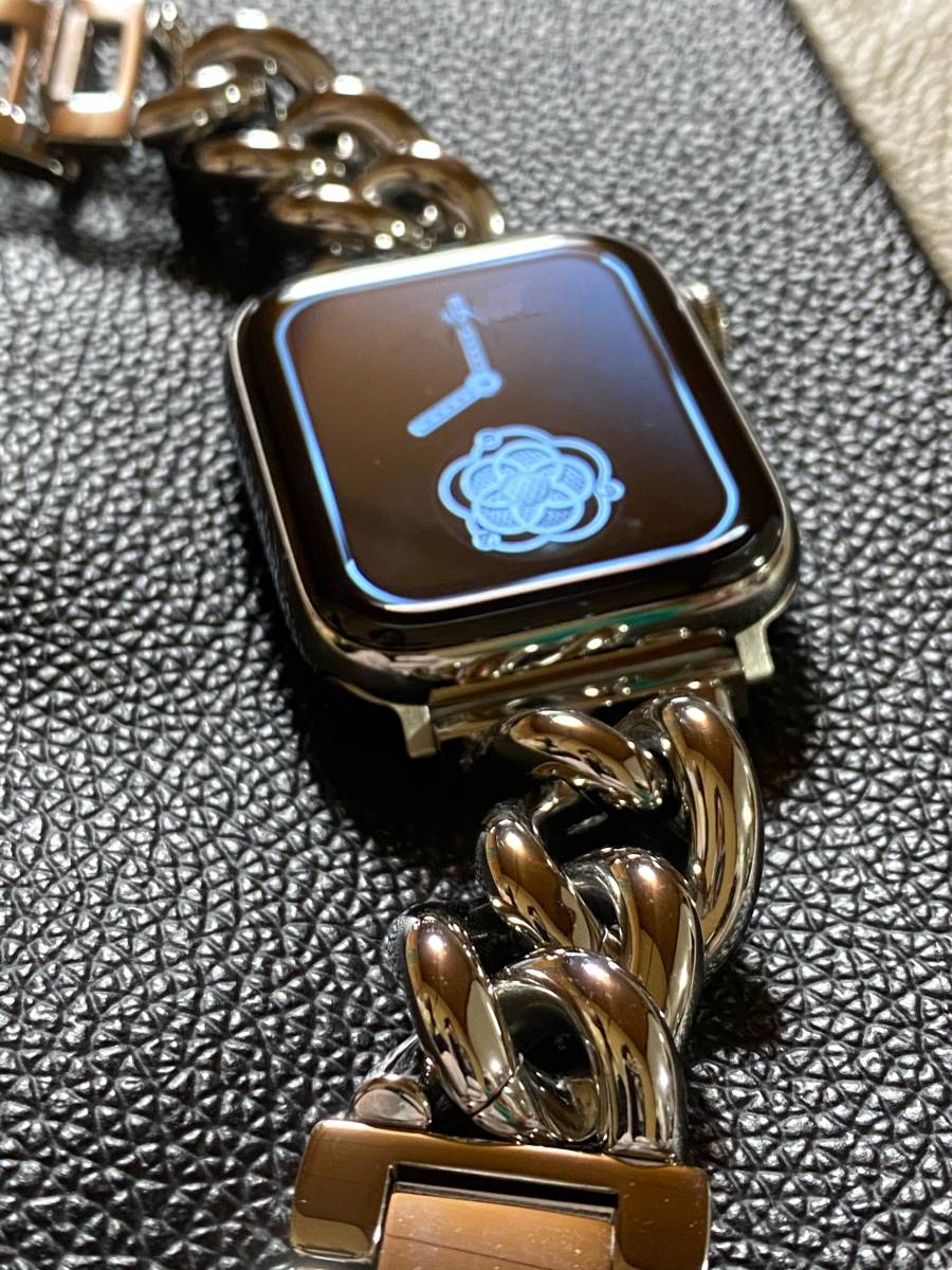 アップルウォッチ 最高級シルバーチェーンブレスレット　ベルト　サイズカラー各種_2