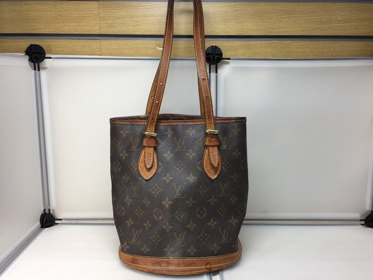 ジャンク LOUIS VUITTON ルイ ヴィトン モノグラム プチバケット 内装 