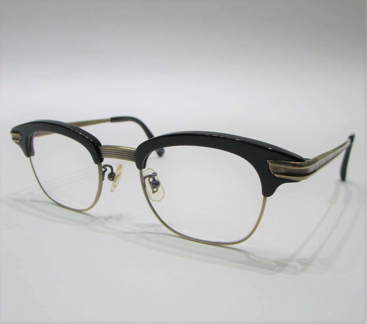 美品 白山眼鏡 HAKUSAN MEGANE A6 サーモント ブロータイプ サングラス 