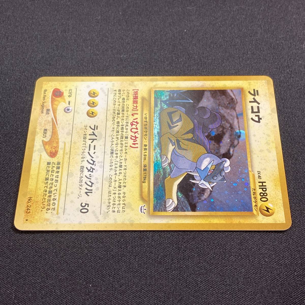 Raikou No.243 Pokemon Card Neo Revelation Holo foil Nintendo