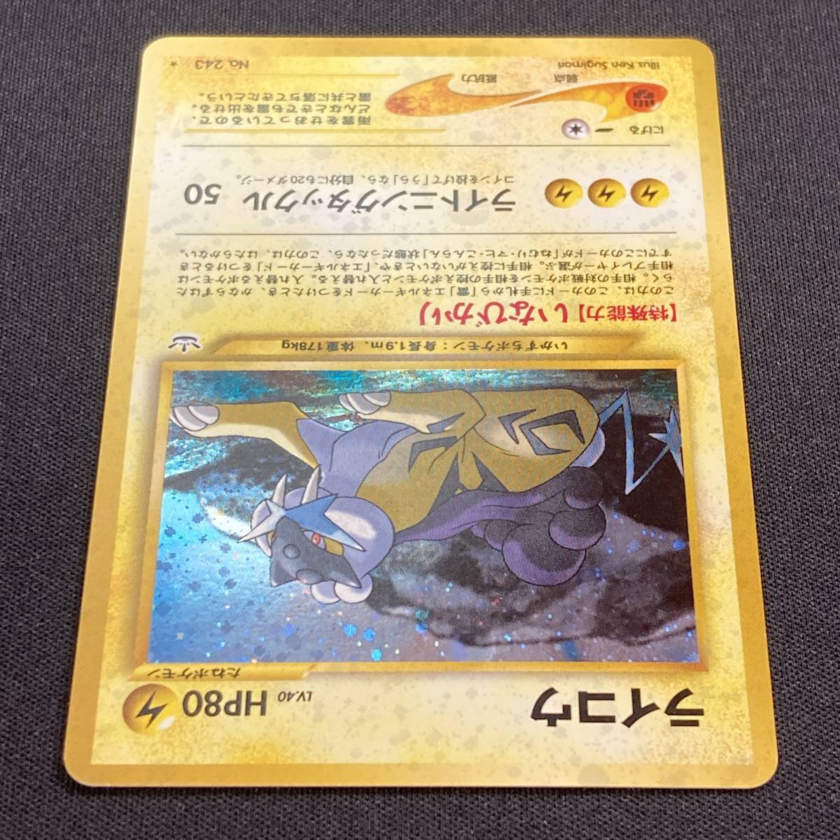 Raikou No.243 Pokemon Card Neo Revelation Holo foil Nintendo