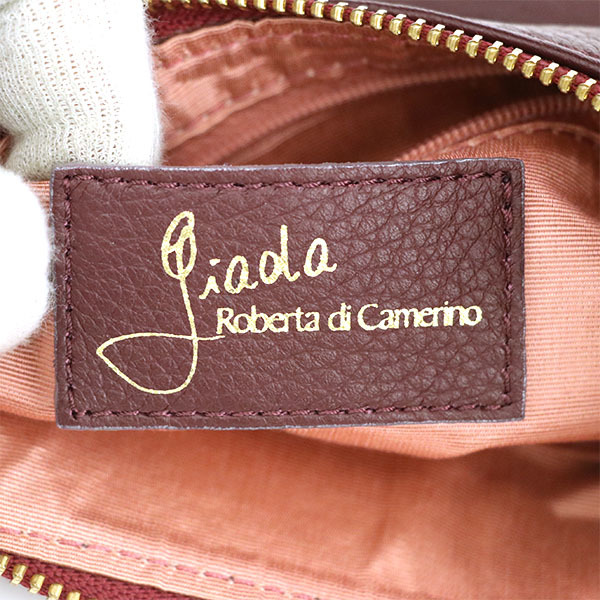 ロベルタディカメリーノ ROBERTA DI CAMERINO ボルドー レザー 2wayバッグ ショルダーバッグ 斜め掛け レディース【sa】【中古】