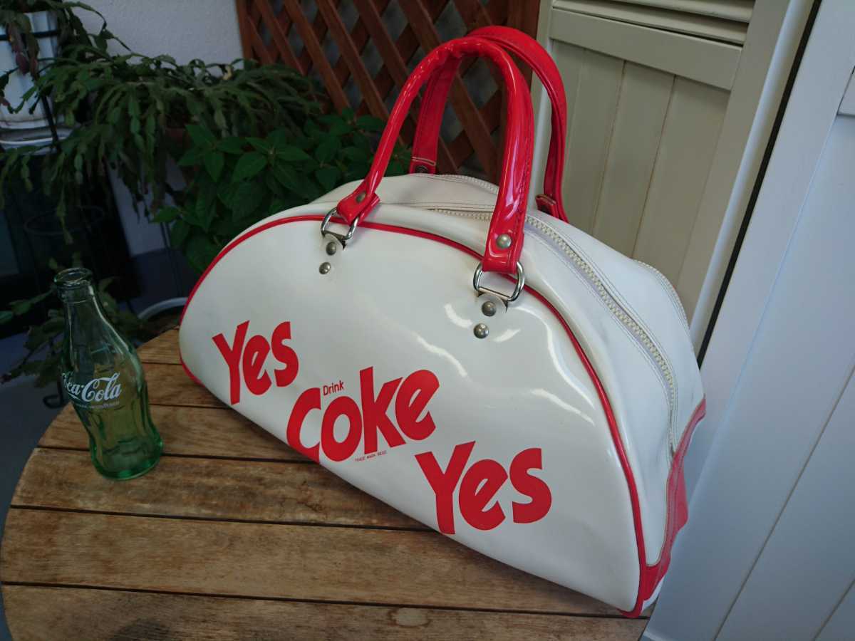 昭和レトロ エナメルバッグ コカ コーラ Drink Coca-Cola Yes Coke Yes 