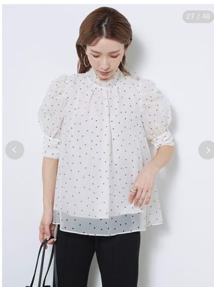 SNIDEL＊ハーフスリーブオーガンジーブラウス SNIDEL♥ハーフスリーブオーガンジーブラウス（ドット） | FLATBAR BLOG