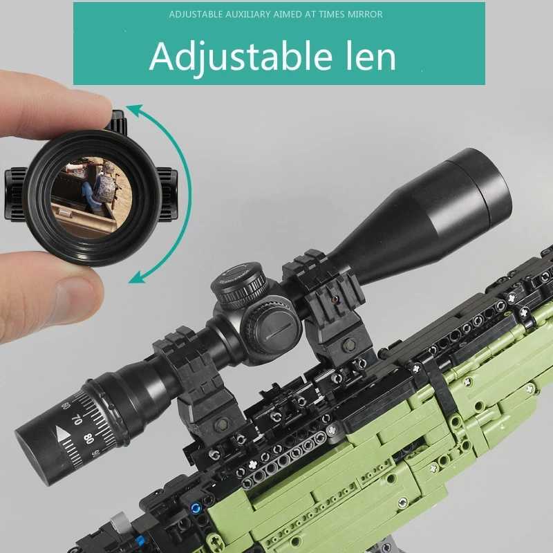 レゴ 互換 1491ピースj スナイパーライフル テクニック モデルガン 鉄砲 銃 第1位獲得 スナイパーライフル