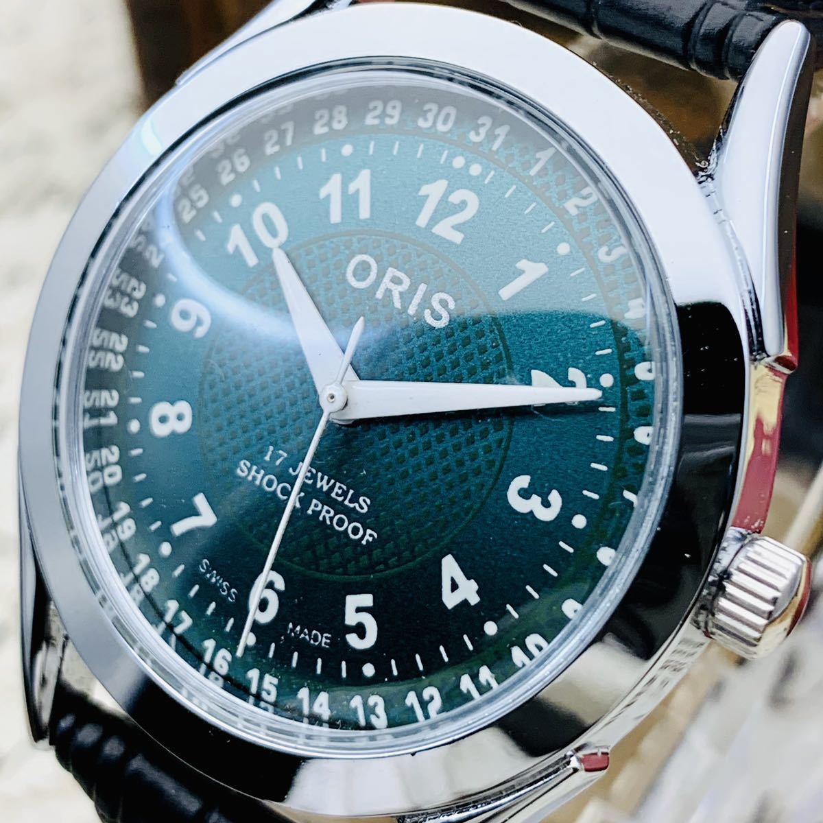 定番人気，HOT】 【限定 大特価】オリス ORIS シルバー×グリーン 
