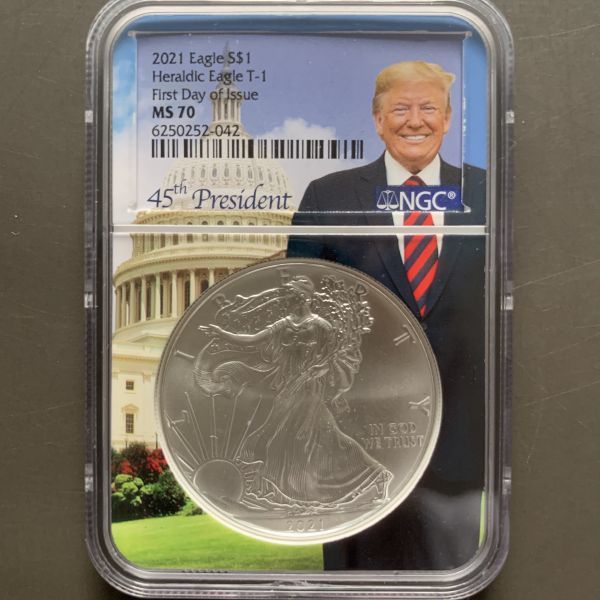 新作登場 最高鑑定 First Day of Issue 2021 アメリカ イーグル シルバー NGC トランプ大統領ラベル 1ドル イーグル 銀貨 NGC MS70 コイン B0544(北アメリカ)｜売買されたオークション情報、yahooの商品情報をアー 北アメリカ