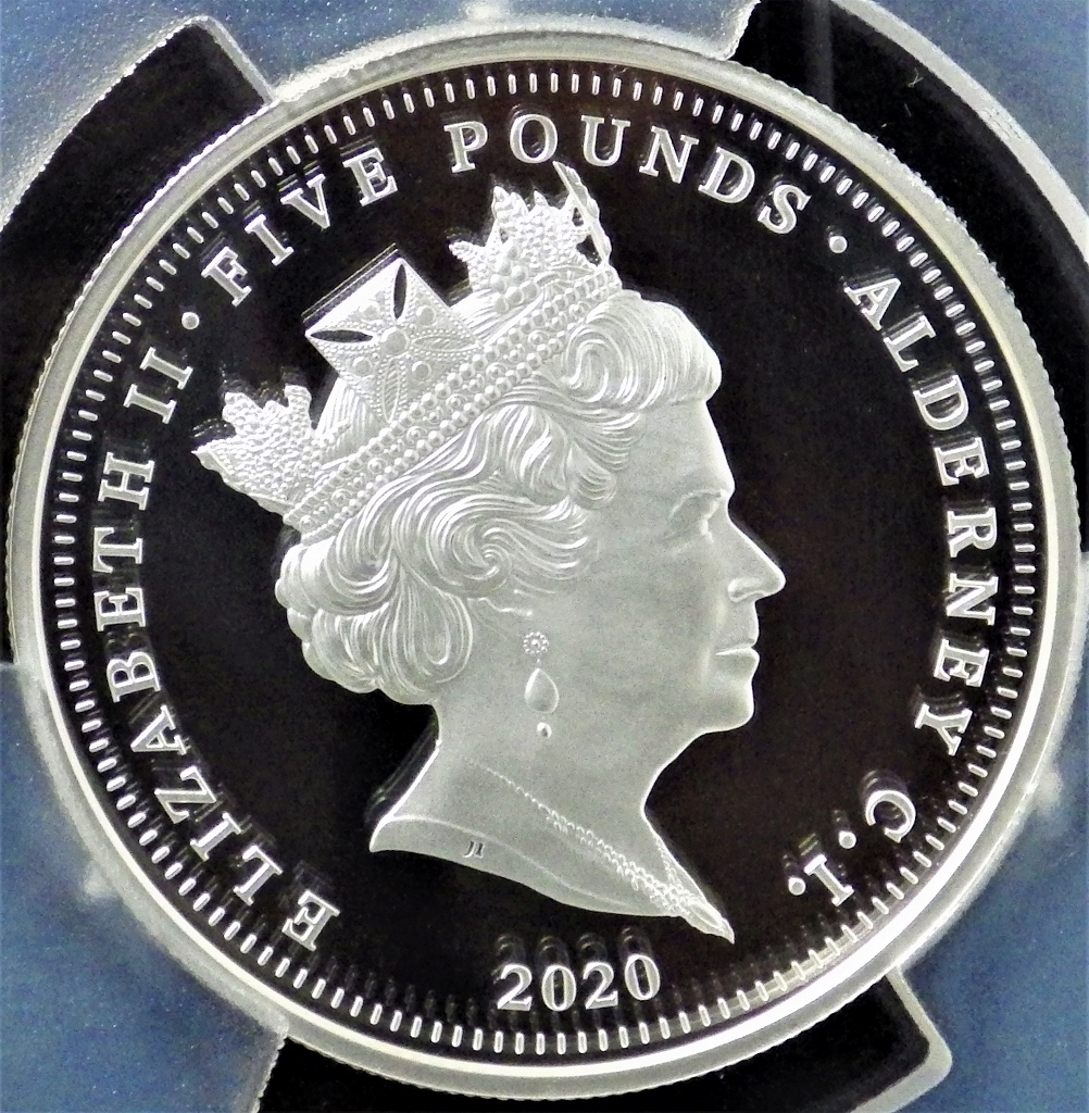 スリーグレイセス イギリス 2020年 5ポンド 銀貨 2オンス オルダニー