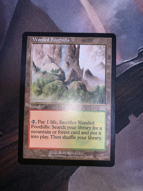 MTG 樹木茂る山麓 旧枠 英語 EN ONS NM d*4様 MTGWooded Foothills