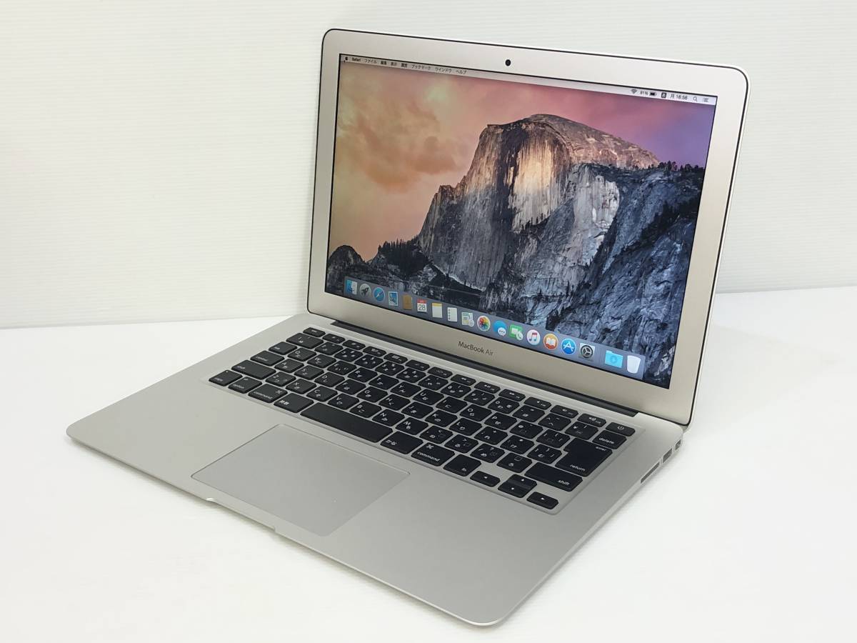 6.29.2【Apple】MacBook Air Early2014 A1466 Corei5/1.40GHz/メモリ4GB/SSD128GB/13.3インチ★OS X Yosemite 10.10.5・現状品