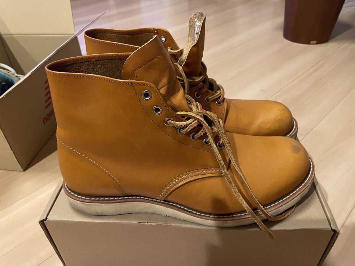 0 レッドウィング REDWING ゴールドラセット ROUND CLASSIC WING RED 