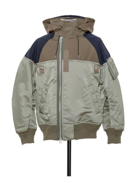 sacai 21SS Blouson 価格 x ソリッドミックスブルゾン sacai サカイ 21SS Outdoor Blouson カーキ　サイズ1