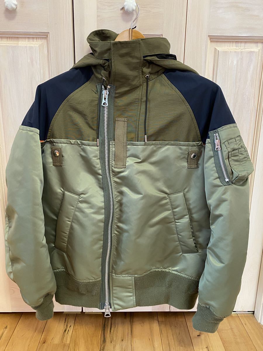 sacai 21SS Blouson 価格 x ソリッドミックスブルゾン sacai サカイ 21SS Outdoor Blouson カーキ　サイズ1