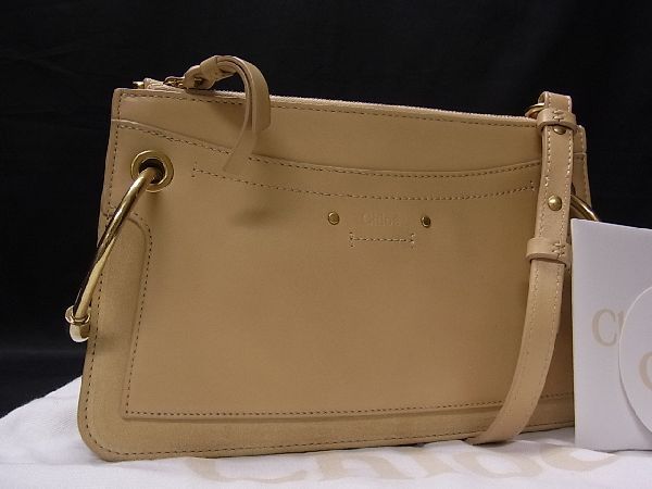 1円 □極美品□ Chloe クロエ ロイ レザー ゴールド金具 ショルダー 