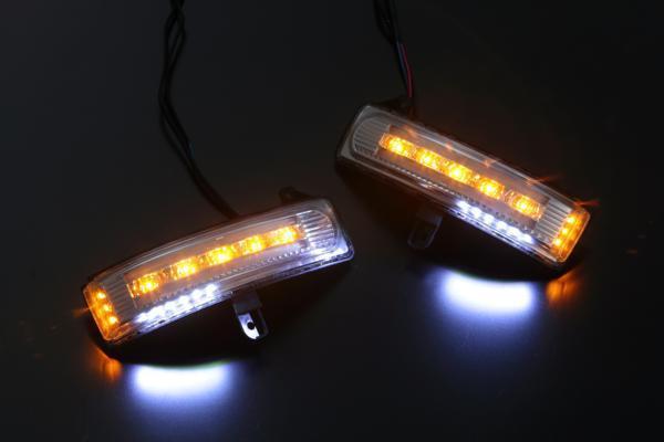 [特価SALE] CR系 プレマシー LEDウィンカーミラーレンズKIT [クリア/青光] ポジション，フットランプ付 ドアミラー レンズ 交換 CREW/CR3W LED フット プレマシー LEDウィンカーレンズキットスズキ用 Revier&frasl;Reiz 期間限定価格！Revier(レヴィーア)「流星Ver」CR-V