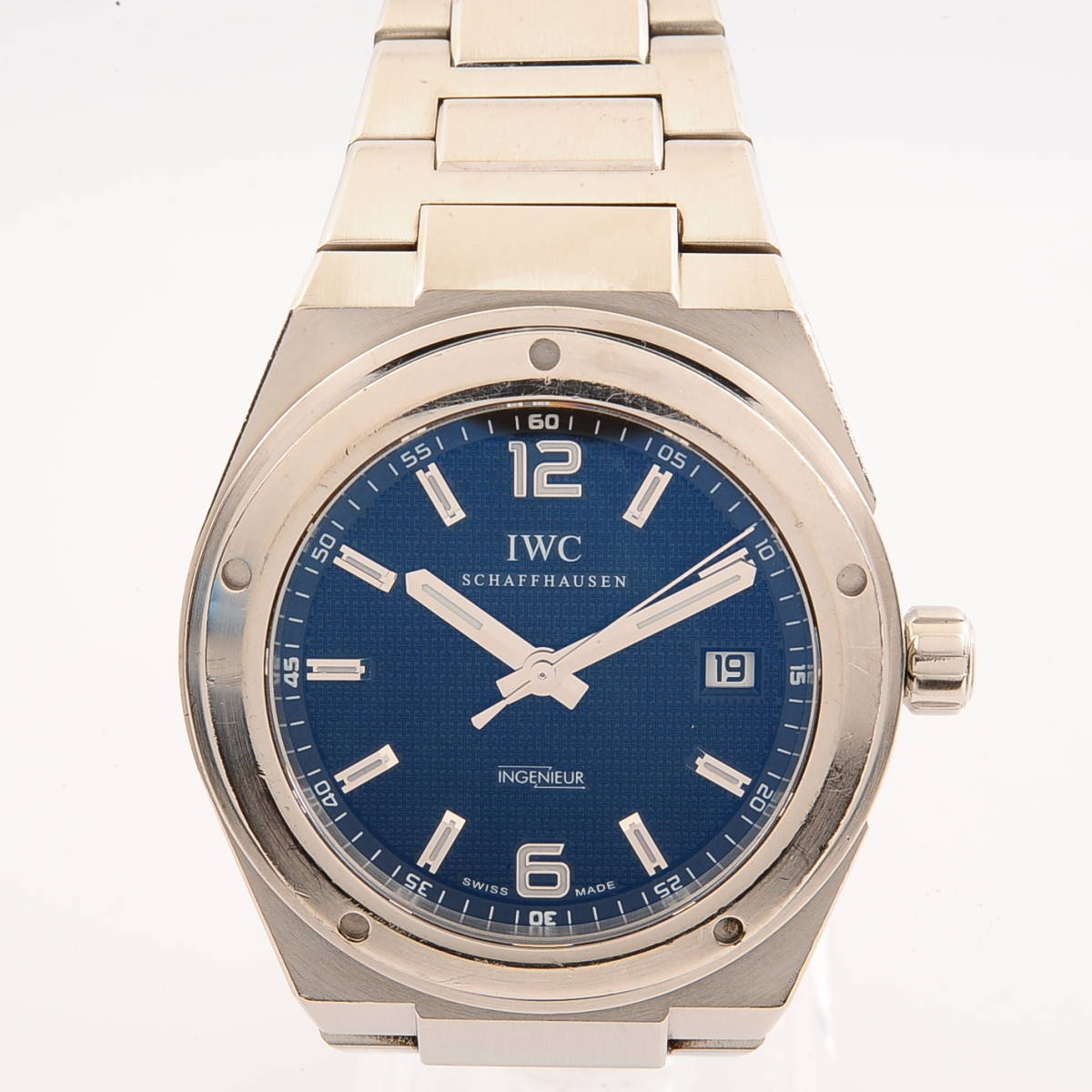 IWC インターナショナル シャフハウゼン インヂュニア IWC SCHAFFHAUZEN INGENIEUR 3227 自動巻 ブルー文字盤 メンズ 腕時計[3161966]