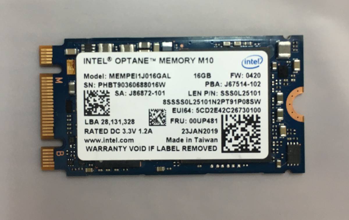 Intel Optane メモリー 16GB M10 M.2 2242 MEMPEI1J016GAL(32GB未満)｜売買されたオークション ...