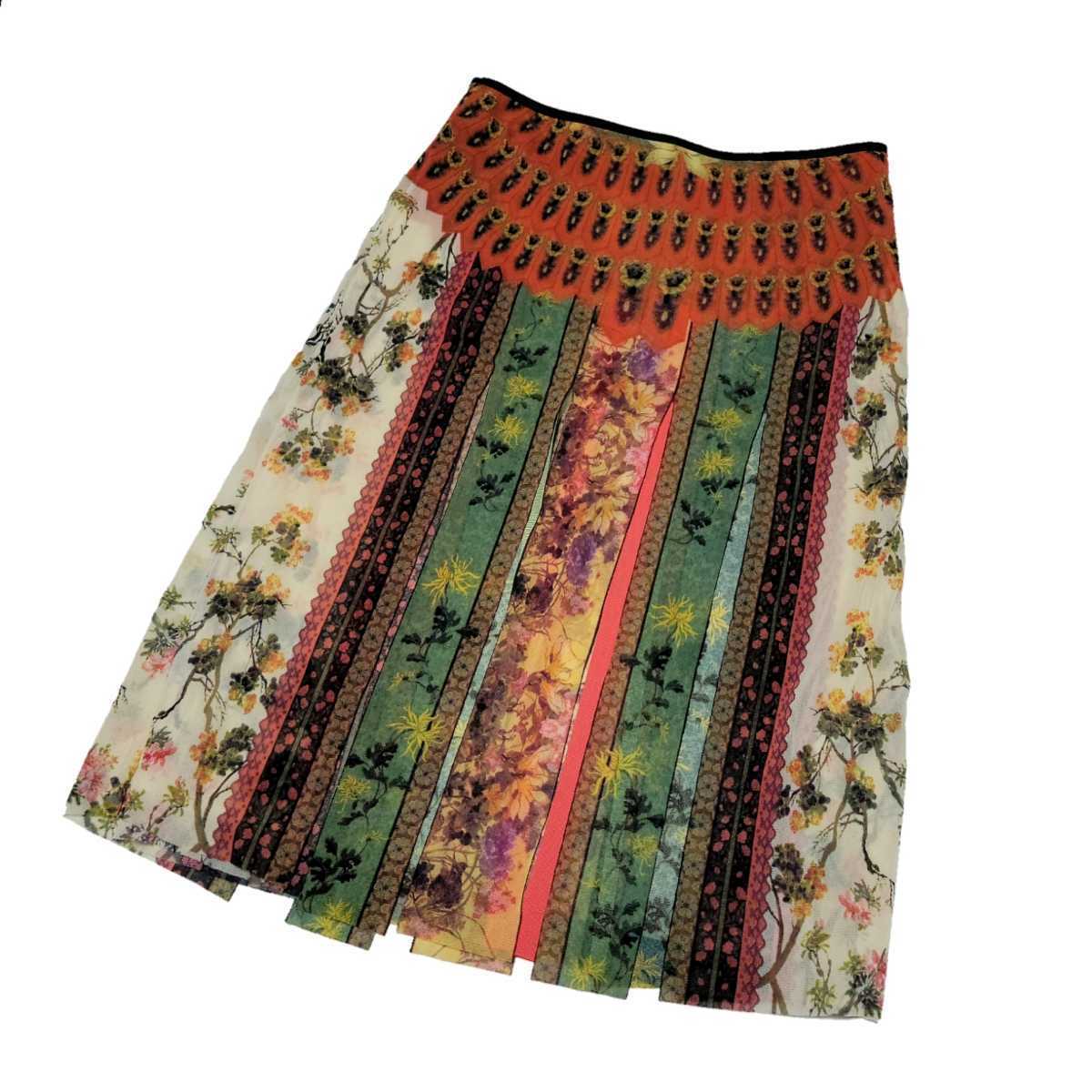 VIVIENNE TAM CHINOISERIE BIRD FLORAL MESH TOP ヴィヴィアンタム