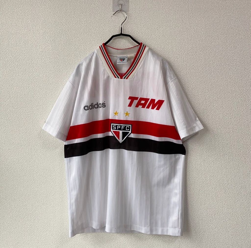 95-96 adidas サンパウロ FC ユニフォーム L アディダス 半袖 ブラジル製 ホーム