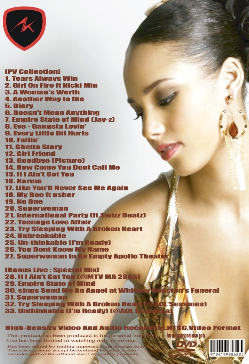 アリシア キーズ Special Music Video Collection 13 Alicia Keys ロック ポップス 洋楽 売買されたオークション情報 Yahooの商品情報をアーカイブ公開 オークファン Aucfan Com
