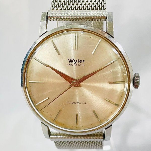 数量限定，大得価 3934 3 Wyler INCAFLEX 17石 ワイラー インカフレックス 手巻 稼動 メンズ 腕時計(アナログ（手巻き）)｜売買されたオークション情報、yahooの商品情報をアーカイブ公開 - オークファン アナログ（手巻き）