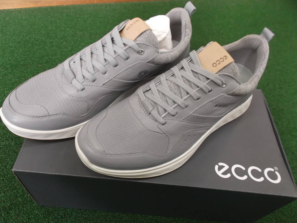 税込￥23，000☆新品ECCO GOLF☆エス・カジュアル（グレー）YAXレザー