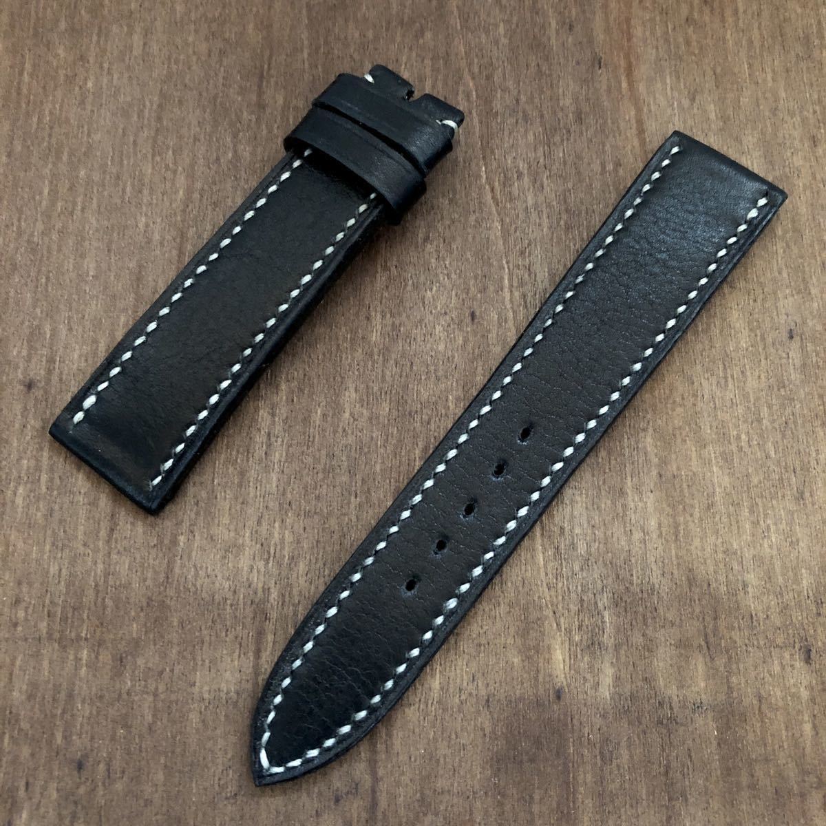 超激得，最新作 vintage.style 5208F 時計ベルト 20mm-18mm ハンドメイド ヌメ黒 ブラック 革ベルト レザーバンド 交換バンド(男性用)｜売買されたオークション情報、yahooの商品情報をアーカイブ公開 - オークファン 男性用