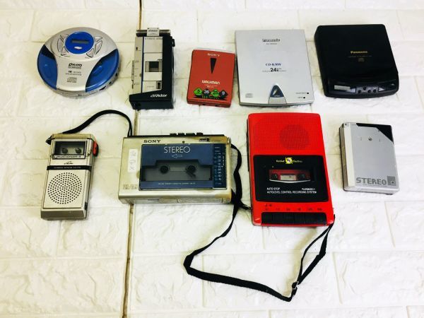 ポータブルカセット プレーヤー CDプレーヤー まとめ セット AIWA SONY ウォークマン Panasonic SL-S100 WM-EX1 動作未確認D-21070717