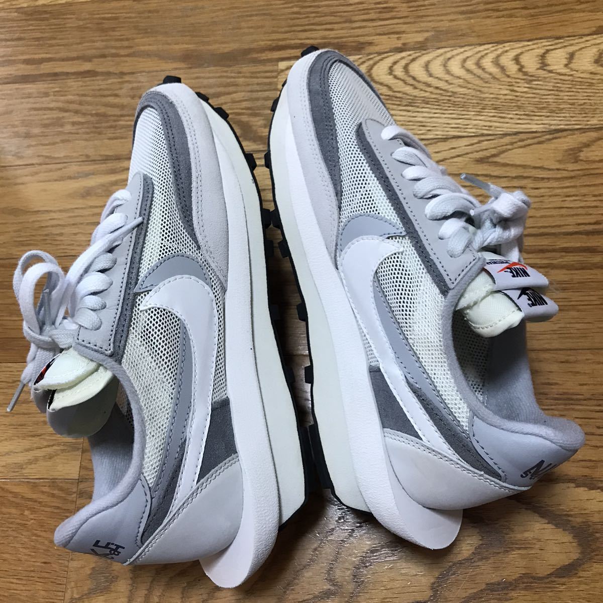 25cm NIKE LD WAFFLE SACAI WHITE GREY BV0073-100 ナイキ LDワッフル 