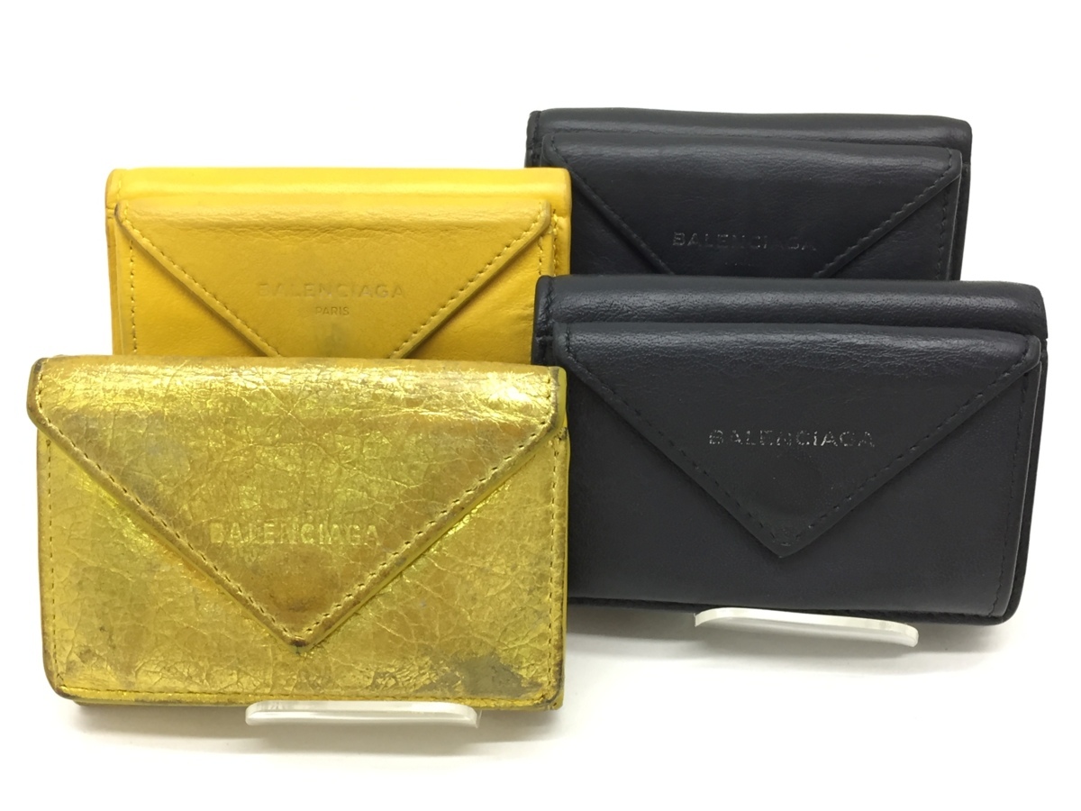 BALENCIAGA ペーパーミニウォレット バレンシアガ ペーパー 二つ折り 