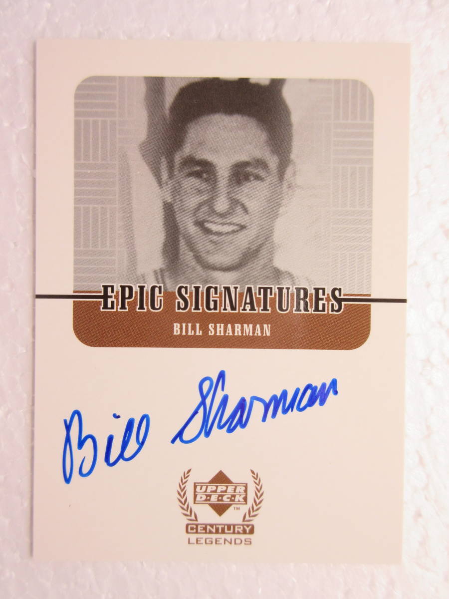 1999 Upper Deck Century Legends Epic Signatures Bill Sharman ビル 