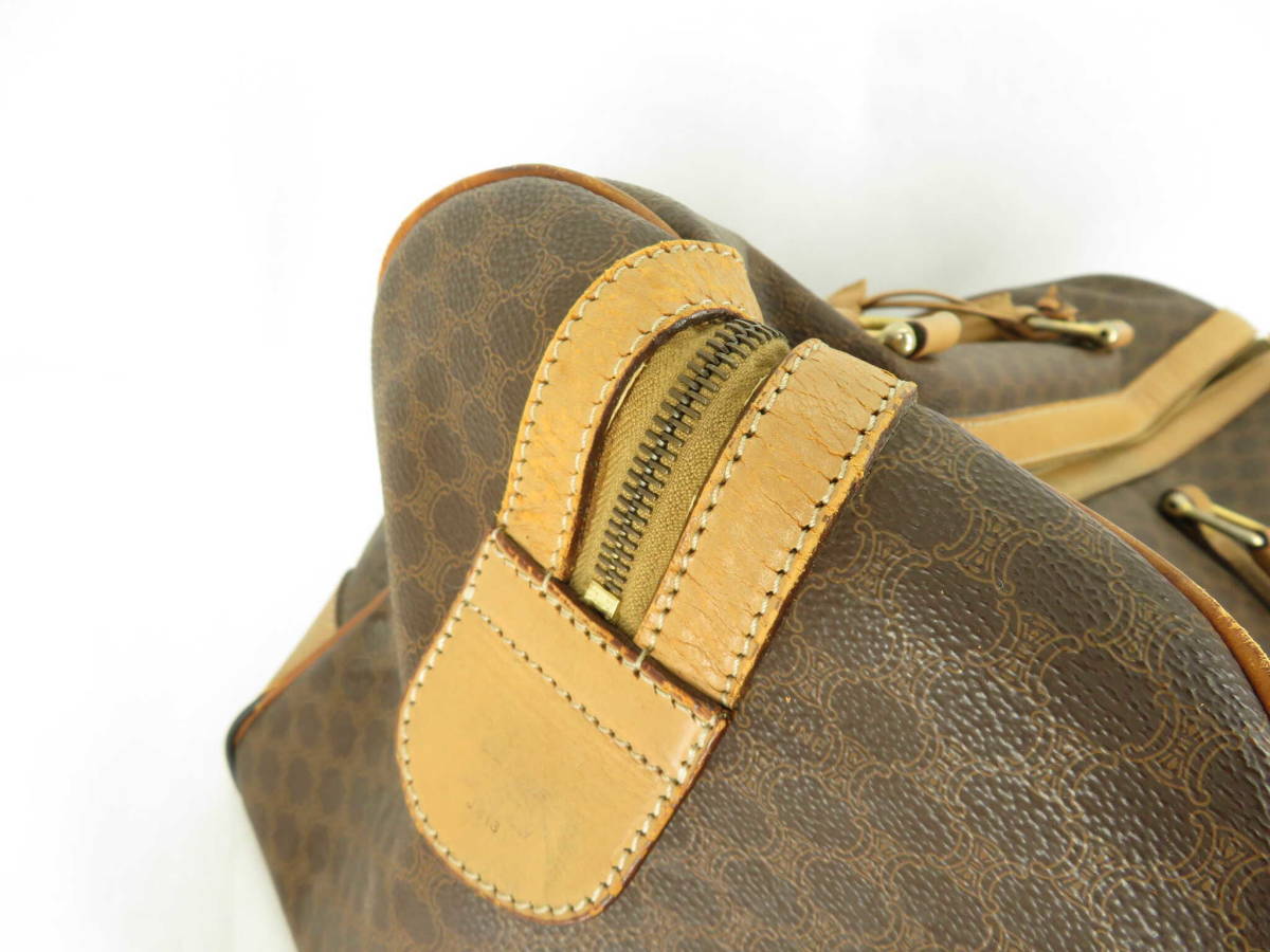 CELINE セリーヌ マカダム柄 ボストン バッグ 旅行カバン PVC