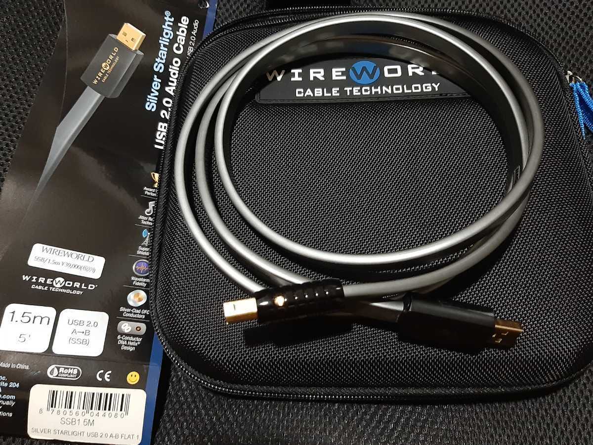 USEDWIREWORLD WORLD USB）[A-Bタイプ SSB⁄1.5m（SilverStarlight