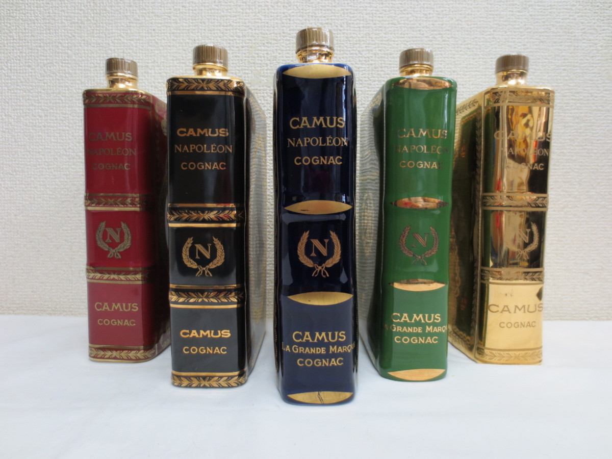 人気，新作登場 ブランデー CAMUS カミュ NAPOLEON ナポレオン BOOK ブック COGNAC コニャック 陶器 ボトル 700ml/40% 5本 セット(カミュ)｜売買されたオークション情報、yahooの商品情報をアーカイブ公開 - オークファ コニャック