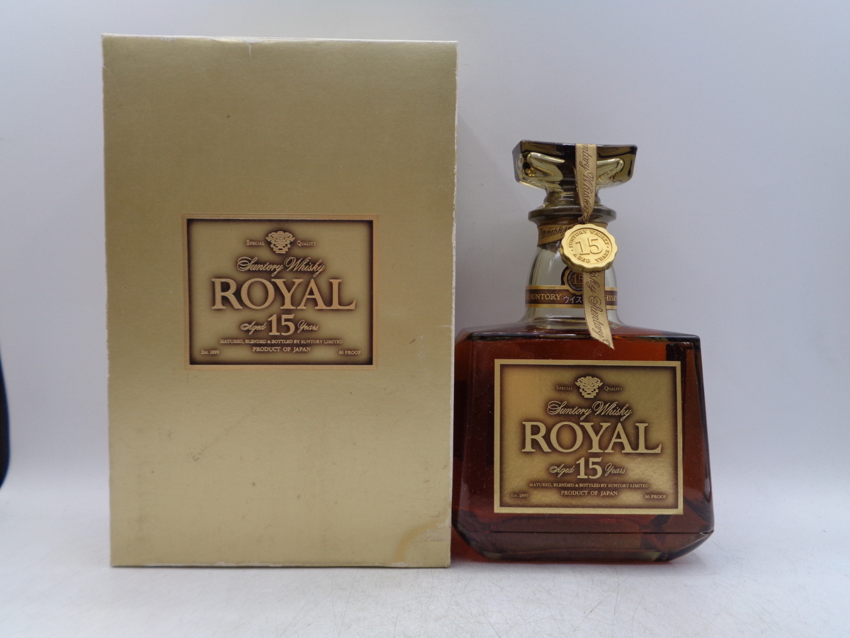 【新品，HOT】 同梱OK商品 SUNTORY WHISKY ROYAL 15年 サントリーウイスキー ローヤル ゴールドラベル 箱入 古酒 750ml F88325(日本)｜売買されたオークション情報、yahooの商品情報をアーカイブ公開 - オークファン 日本