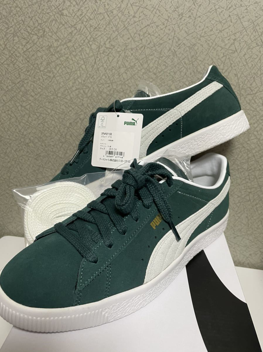 化粧品 未使用】PUMA SUEDE VTG プーマ スウェード ビンテージ 緑白 28.5cm に