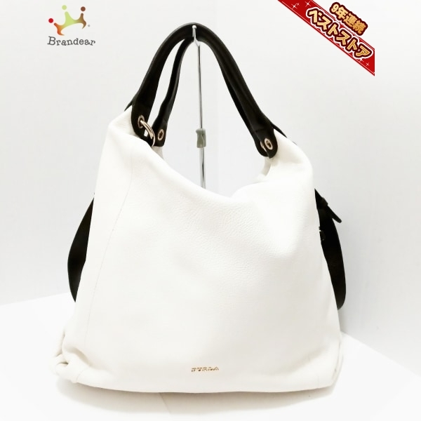 レザー フルラ FURLA ハンドバッグ トートバッグ - FURLA(フルラ) 白