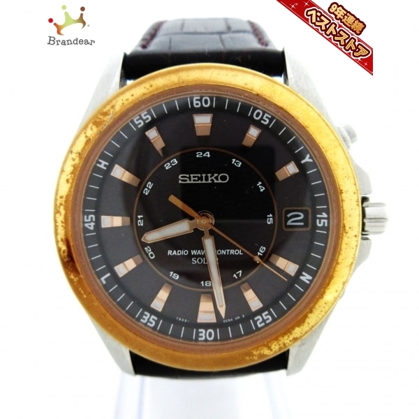 SEIKO(セイコー) 腕時計 - 7B22-0BN0 メンズ 電波 ダークブラウン 