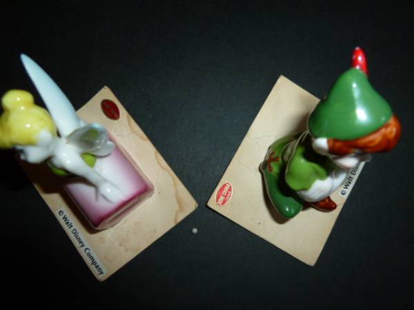 ☆TDL　ピーターパン　ティンカーベル　陶器　置物　２点セット_2