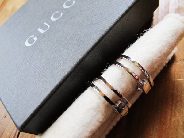 ◆美品 グッチ Gロゴ ピアス シルバー925◆GUCCI_1