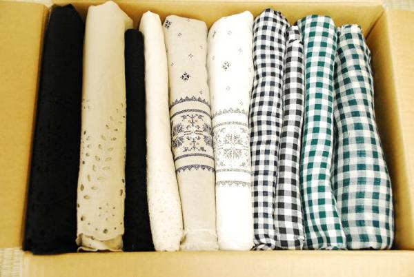 ハギレセット☆福箱☆Wガーゼスカラップレースギンガムチェック_1